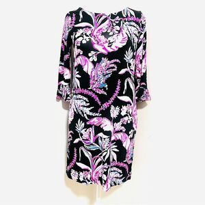 Lilly Pulitzer Girls Mini Sophie Ruffle Dress Onyx Wild Within EUC XL 12-14
